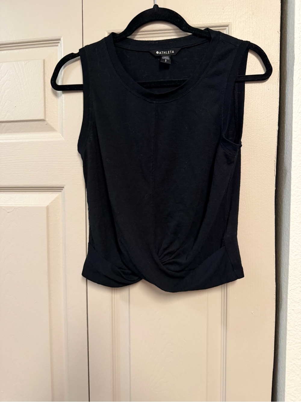 Athleta Black Twist-Front Tank Top